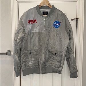 Gray NASA Bomber Jacket